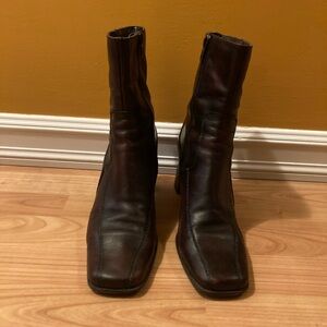 Luca Ferri Brown Leather High Heeled Boots Sz 10 Women